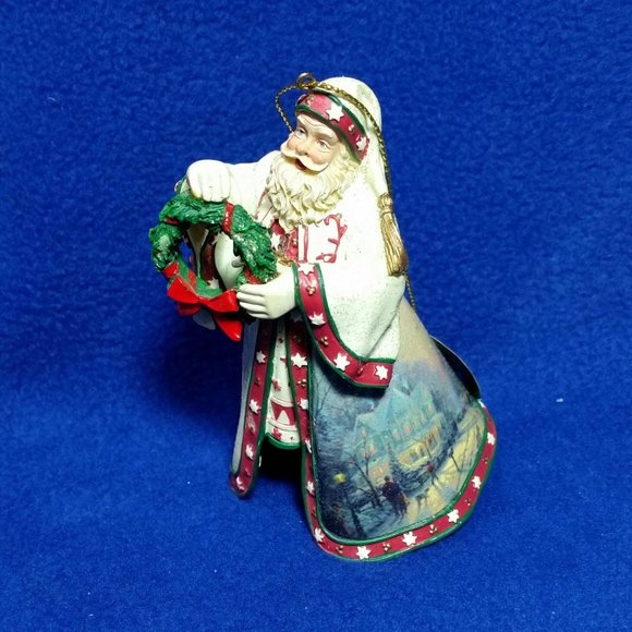 Thomas Kinkade Old World Santa Christmas Journey's End Santa Ornament Pre-Owned - Picture 1 of 10